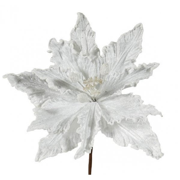 Χριστουγεννιάτικο Λουλούδι Λευκό (25cm)